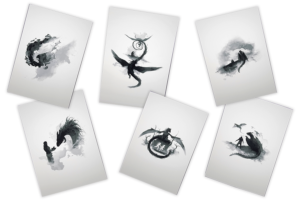 In The Blink Of A Dragon's Eye Chapter Icons 5" x 7" Prints