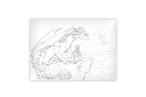 Bonus Story Scene Coloring 5" x 7" Print
