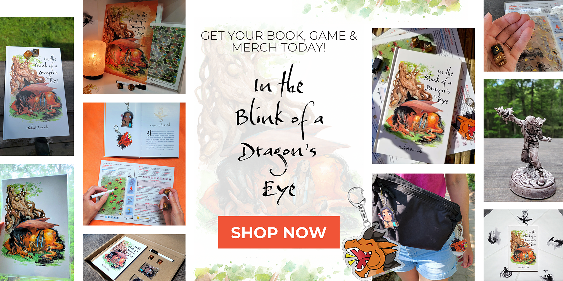 Game-Book-Merch-In the Blink of a Dragons Eye